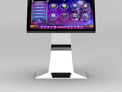 KTV Modern Touch Screen Song Selection System With Colorful Digital Interface And Icons 3d model