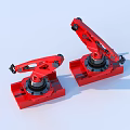 Two Red Small Robotic Arms As Practical Household Items For Daily Home Use 3d model