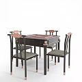 New Chinese Mahjong Table and Chair Dining Table Mahjong Table 3d model