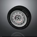 Car Parts Black Rubber Tire With Silver Alloy Wheel Rim And Holes