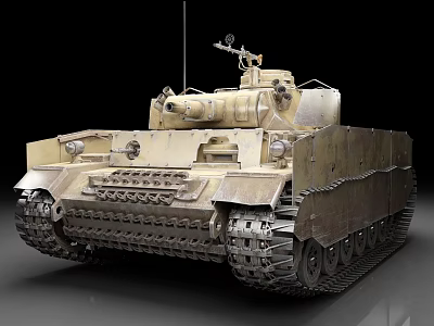 Military Armored Tank With Turret Tracked Wheels And Detailed Exterior 3d model