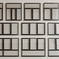 Modern floor-to-ceiling window sliding window casement window bay window balcony window system window frame broken bridge aluminum window 3d model