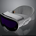 Modern White Virtual Reality Headset With Black Lenses And Comfortable Strap