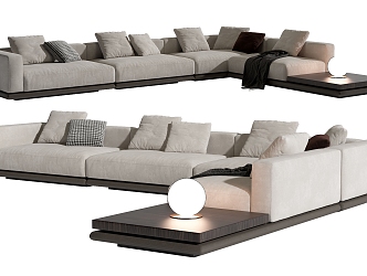 Modern Minotti corner sofa 3d model