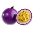 Modern passion fruit fruit cartoon fruit cartoon passion fruit 3d model