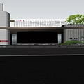 Modern Garden Landscape Design With Architectural Structures And Green Vegetation