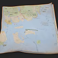 Vintage Map Displaying Island Regions And Place Names With Detailed Markings