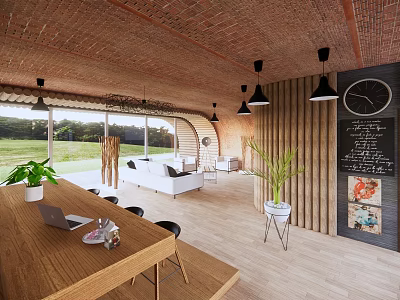 Home decoration living room villa living room 3d model