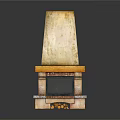 Rustic Stone Fireplace Design With Traditional Mantel And Wood Logs Inside Structure