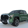 Green Toyota Pickup Truck Exterior Design With Front Grille And Alloy Wheels