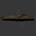 Futuristic Interstellar Spaceship With Detailed Metallic Surface And Multi Thruster Design