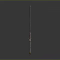 Traditional Weapon Two Long Blades With Decorative Patterns And Ornate Scabbard