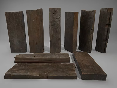 modern wood old wood 3d model
