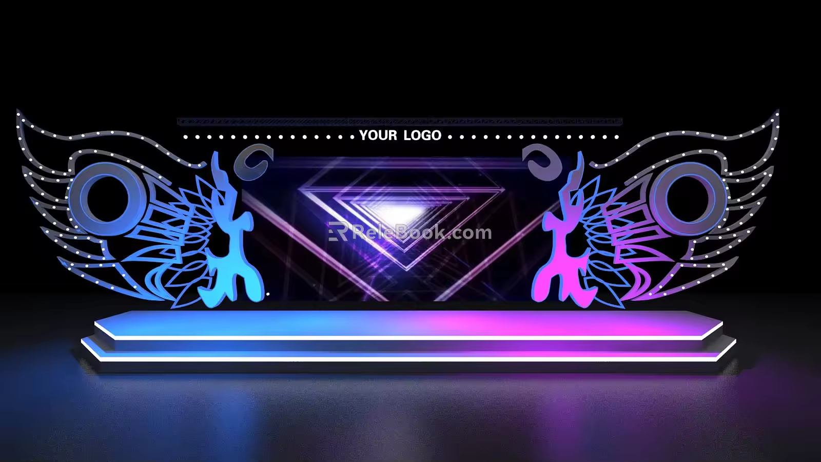 Colorful Stage Design 3d model