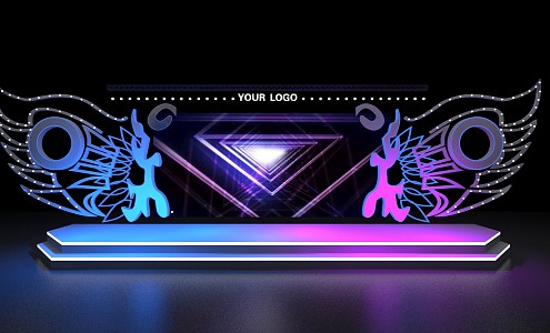 Colorful Stage Design 3d model