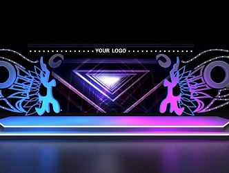 Colorful Stage Design 3d model