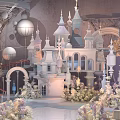 Dreamy Fairy Tale Castle Decor With Floral Arrangements Arches And Chandeliers