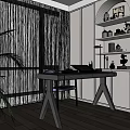 Modern Entryway Hallway With White Cabinetry Arched Niche Shelves Decor Items And Wooden Flooring