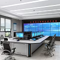 Command Center Monitoring Room Public Security War Room Dispatcher Console 3d model