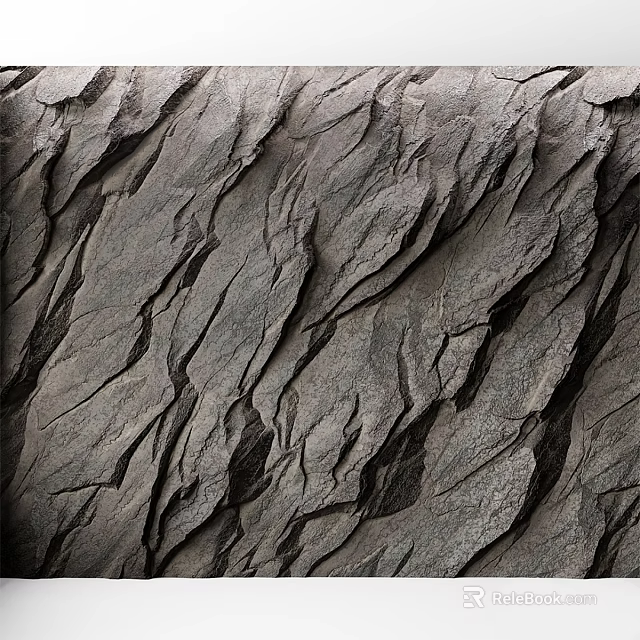 Natural Rock Texture With Rough Layered Surface And Detailed Earthy Patterns 3d model 