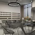 Elegant SPA Store Interior With Treatment Beds Mirrors Decorative Lights And Green Plants