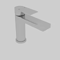 Modern Stainless Steel Faucet with Sleek Square Design and Tall Neck
