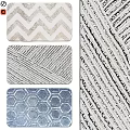 Modern Square Rugs With Chevron Striped Hexagonal Patterns For Home Decor 3d model