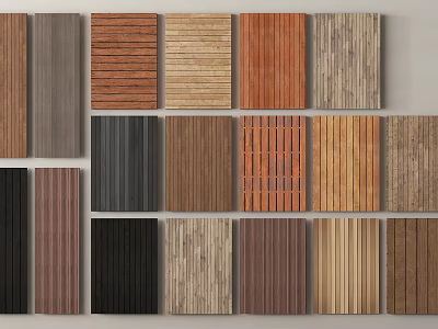 Wood Flooring Samples In Diverse Colors And Textures 3d model