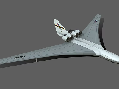 USAF Military Aircraft Featuring Large Wings Four Engines And Tail Emblem 3d model