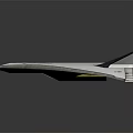 Futuristic White Spacecraft With Triangular Wings And Aerodynamic Design For Space Exploration 3d model
