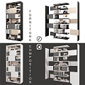 Modern Storage Cabinet Rack Home Perfume suit Decoration Bracket 3d model