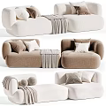 Modern Soft Fabric Modular Multi Person Curved Sofa Set For Cozy Stylish Living Room Decor