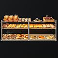 Modern Display Cabinet Shopping Mall Baking Food Display Cabinet 3d model