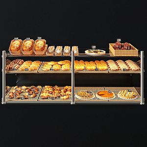 Modern Display Cabinet Shopping Mall Baking Food Display Cabinet 3d model