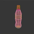 Transparent Glass Bottle With Water Bubbles On Dark Background With Reflection 3d model