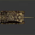 Detailed Military Tank Model With Camouflage Pattern Gun Barrel And Tracks