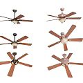 Various Design Ceiling Fans With Wooden Blades And Different Color Bases