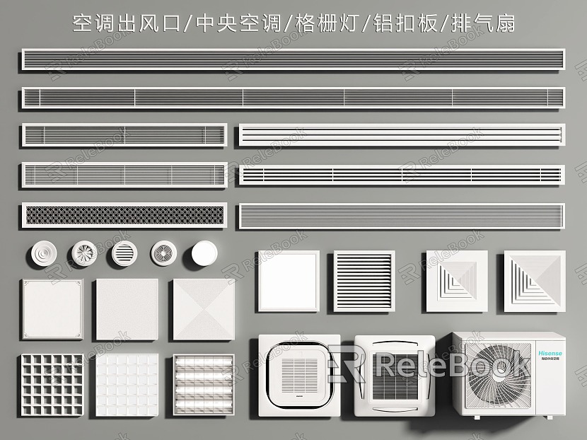 Modern air conditioning air outlet air conditioning outlet central air conditioning aluminum gusset plate model