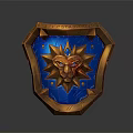 Medieval Shield Lion Shield Ancient Shield Defensive Weapon Ancient Shield Iron Shield Protective Shield 3d model