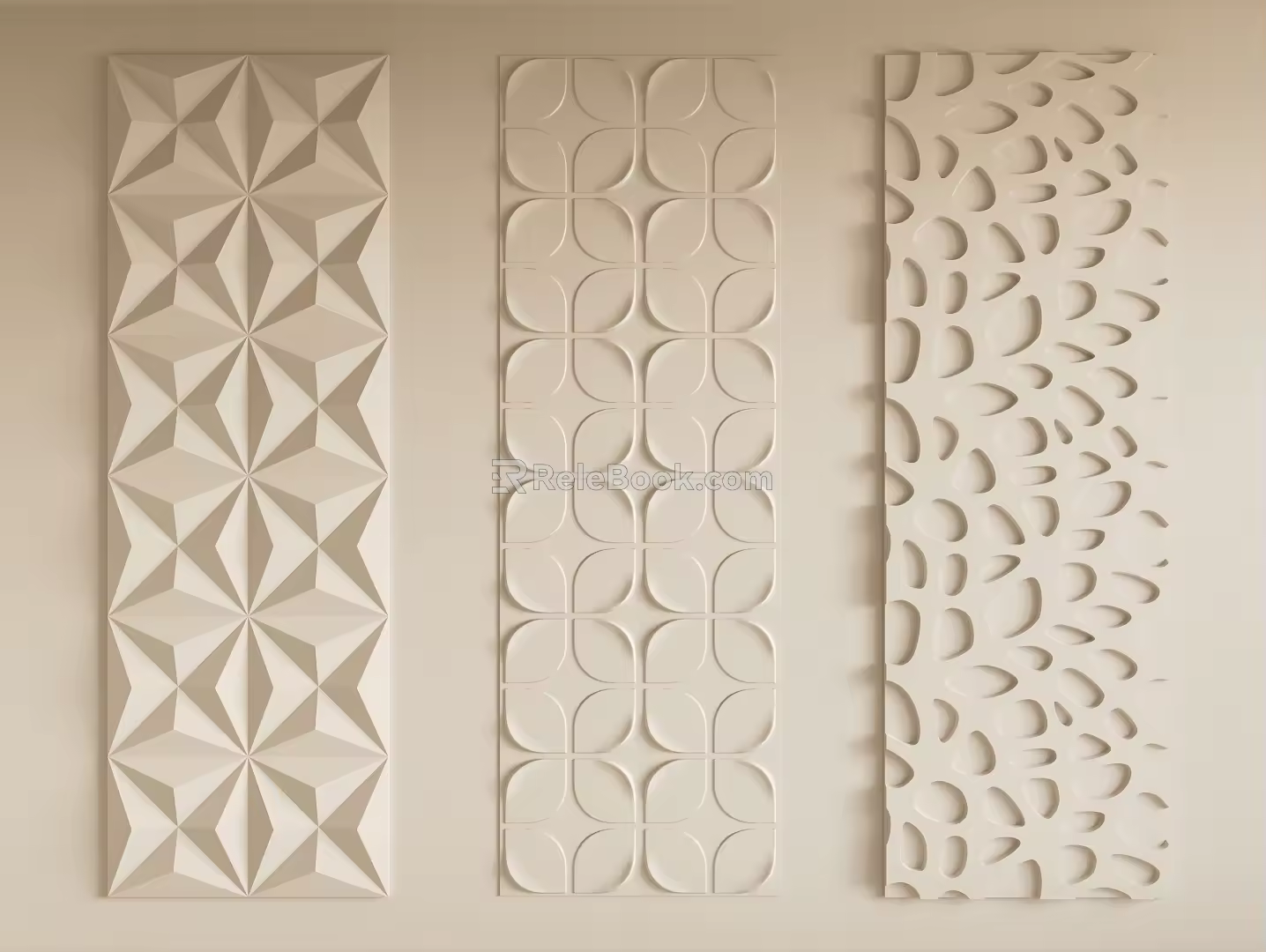 Background wall clapboard modeling wall three-dimensional concave-convex wall grid wall panel 3d model