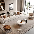 Modern Sofa Coffee Table Combination Sofa Coffee Table 3d model