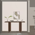 Modern End Desk 3d model