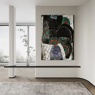 Quiet Abstract Painting Decorative Painting Texture Painting Abstract Painting 3d model