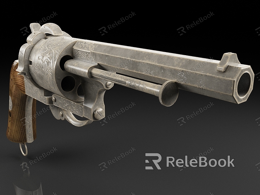 Revolver vintage pistol weapon model