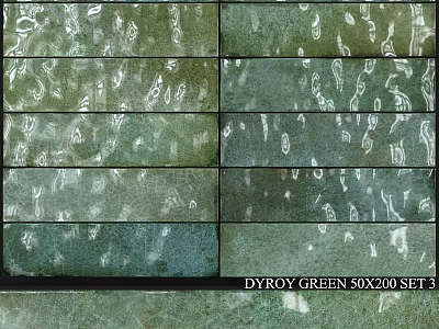 Dyroy Green 50x200 Decorative Wall Tiles Set 3 For Interior Design 3d model