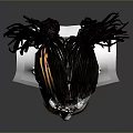 3D Character Head Model Featuring Dreadlock Hairstyle Bearded Male Face White Neck Gray Background