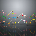 Colorful Animal Figurines Arranged On Reflective Black Surface With Bright Hues