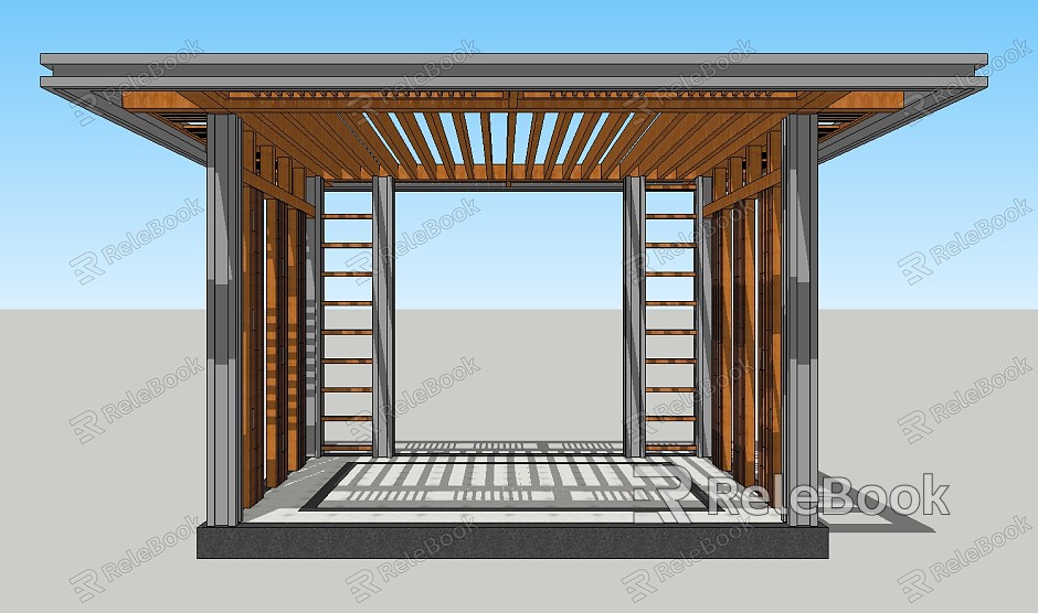 New Chinese Pavilion Landscape Pavilion model