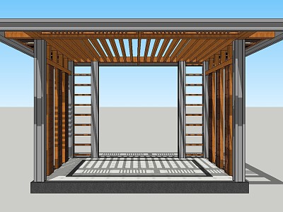 New Chinese Pavilion Landscape Pavilion model