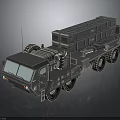 Military Truck With Large Missile Launcher System And Multi Wheel Design